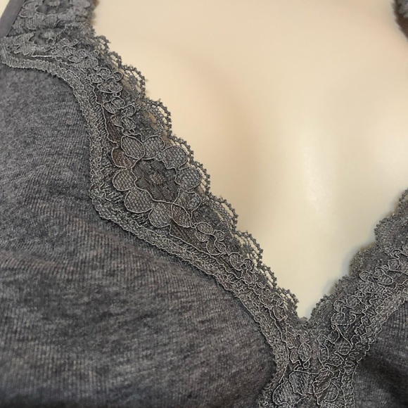 Delimira soft cotton Bra non padded lace trim plus size 46C.  Runs small. - Picture 3 of 7